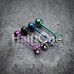 Colorline PVD Aurora Gem Ball Steel Barbell Tongue Ring