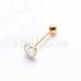 Golden Multi-Sprinkle Dot Multi Gem Barbell Tongue Ring