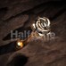 Golden Rose Petal Barbell Tongue Ring