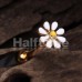 Golden Daisy Flower Barbell Tongue Ring