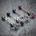 Colorline PVD Studded Ball Slave Barbell Ring