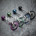 Colorline PVD Double Ball Slave Barbell Ring