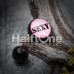 SEXY' Pink Logo Acrylic Barbell Tongue Ring