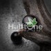 Marijuana Cannabis Pot Leaf Logo Acrylic Barbell Tongue Ring