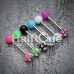 Aurora Gem Ball UV Acrylic Barbell Tongue Ring