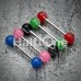 Clear Stripe UV Acrylic Barbell Tongue Ring
