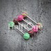 Candy Swirl Acrylic Top Barbell Tongue Ring