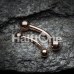 Rose Gold Plated Basic Curved Barbell Ring