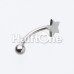 Star Steel Curved Barbell Eyebrow Ring