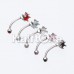 Star Gem Prong Curved Barbell Eyebrow Ring