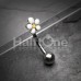 Grand Plumeria Curved Barbell Eyebrow Ring