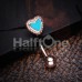 Rose Gold Addicted to Love Curved Eyebrow Ring