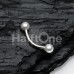 Luster Pearl Ball Steel Curved Barbell Eyebrow Ring