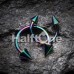 Colorline PVD Basic Spike Top Horseshoe Circular Barbell Colorline PVD Basic Spike Top Horseshoe Circular Barbell
