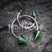 Colorline PVD Spike Ends Steel Horseshoe Circular Barbell