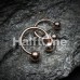 Rose Gold Plated Basic Horseshoe Circular Barbell