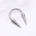 Steel Horseshoe Circular Barbell with Long Spikes