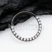 Black Front Facing Multi Gem Steel Seamless Hinged Clicker Ring Black Front Facing Multi Gem Steel Seamless Hinged Clicker Ring