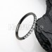 Black Side Facing Multi Gem Steel Seamless Hinged Clicker Ring Black Side Facing Multi Gem Steel Seamless Hinged Clicker Ring