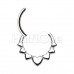 Queen of Hearts Steel Seamless Hinged Clicker Ring