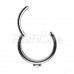 Double Hoop Opal Steel Seamless Hinged Clicker Ring