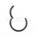 Black Pyramid Front Stamped Steel Seamless Hinged Clicker Ring Black Pyramid Front Stamped Steel Seamless Hinged Clicker Ring