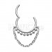 Chained Tribal Ball Steel Seamless Hinged Clicker Ring Chained Tribal Ball Steel Seamless Hinged Clicker Ring