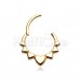 Golden Queen of Hearts Steel Seamless Hinged Clicker Ring Golden Queen of Hearts Steel Seamless Hinged Clicker Ring