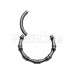 Black Bones Steel Seamless Hinged Clicker Ring