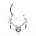 Bat Wings Steel Seamless Hinged Clicker Ring