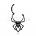 Black Spider Steel Seamless Hinged Clicker Ring