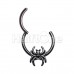 Black Gem Spider Steel Seamless Hinged Clicker Ring