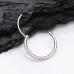 Titanium Side Facing Multi Gem Steel Seamless Hinged Clicker Ring