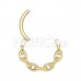 Golden Chain Link Steel Seamless Hinged Clicker Ring Golden Chain Link Steel Seamless Hinged Clicker Ring