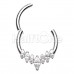 CZ Marquise Gem Steel Seamless Hinged Clicker Ring CZ Marquise Gem Steel Seamless Hinged Clicker Ring