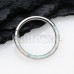 Front Facing Opal Inlay Steel Seamless Hinged Clicker Ring