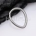 Teardrop Steel Seamless Hinged Clicker Ring