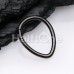 Black Teardrop Steel Seamless Hinged Clicker Ring