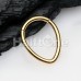 Golden Teardrop Steel Seamless Hinged Clicker Ring