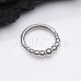 Tribal Ball Steel Seamless Hinged Clicker Ring