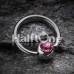 Gem Ball Steel Captive Bead Ring
