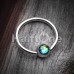 Synthetic Opal Ball Steel Captive Bead Ring