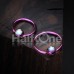 Colorline Synthetic Opal Ball Steel Captive Bead Ring