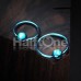 Colorline Synthetic Opal Ball Steel Captive Bead Ring Colorline Synthetic Opal Ball Steel Captive Bead Ring