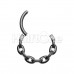 Black Chain Link Steel Seamless Hinged Clicker Ring