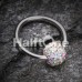 Multi-Sprinkle Dot Multi Gem Captive Bead Ring