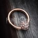 Rose Gold Full Dome Pave Steel Captive Bead Ring