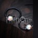 Black Kitty Cat Steel Captive Bead Ring