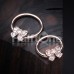 Rose Gold Ribbon Tie Steel Captive Bead Ring