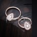 Rose Gold Glitter Opal Avice Steel Captive Bead Ring Rose Gold Glitter Opal Avice Steel Captive Bead Ring